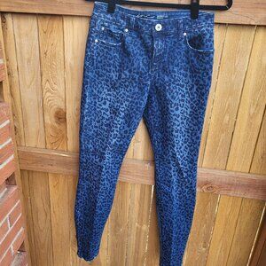 INC Skinny Leg regular fit animal print jean size 4